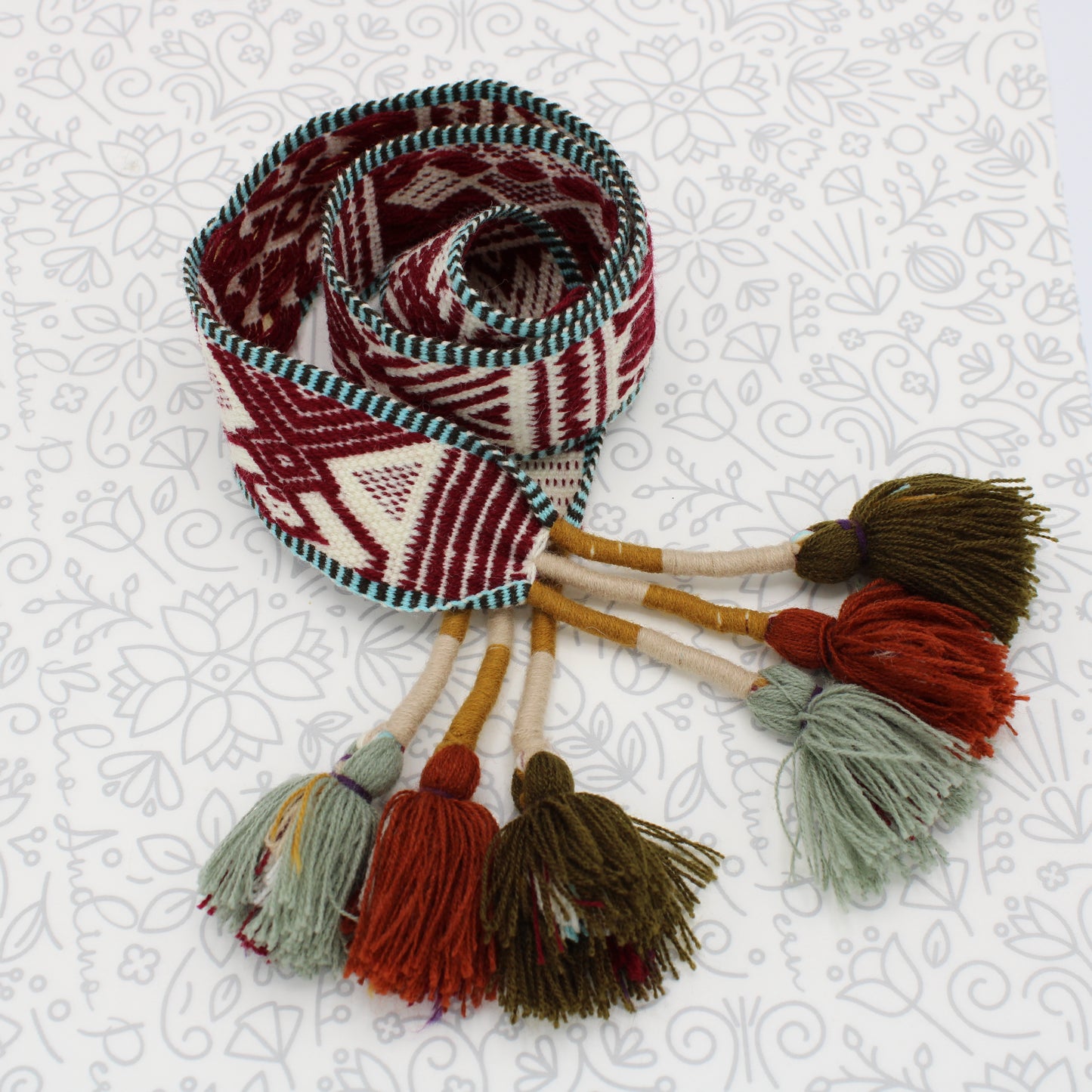 Alpaca Wool Handwoven Strap for Hats