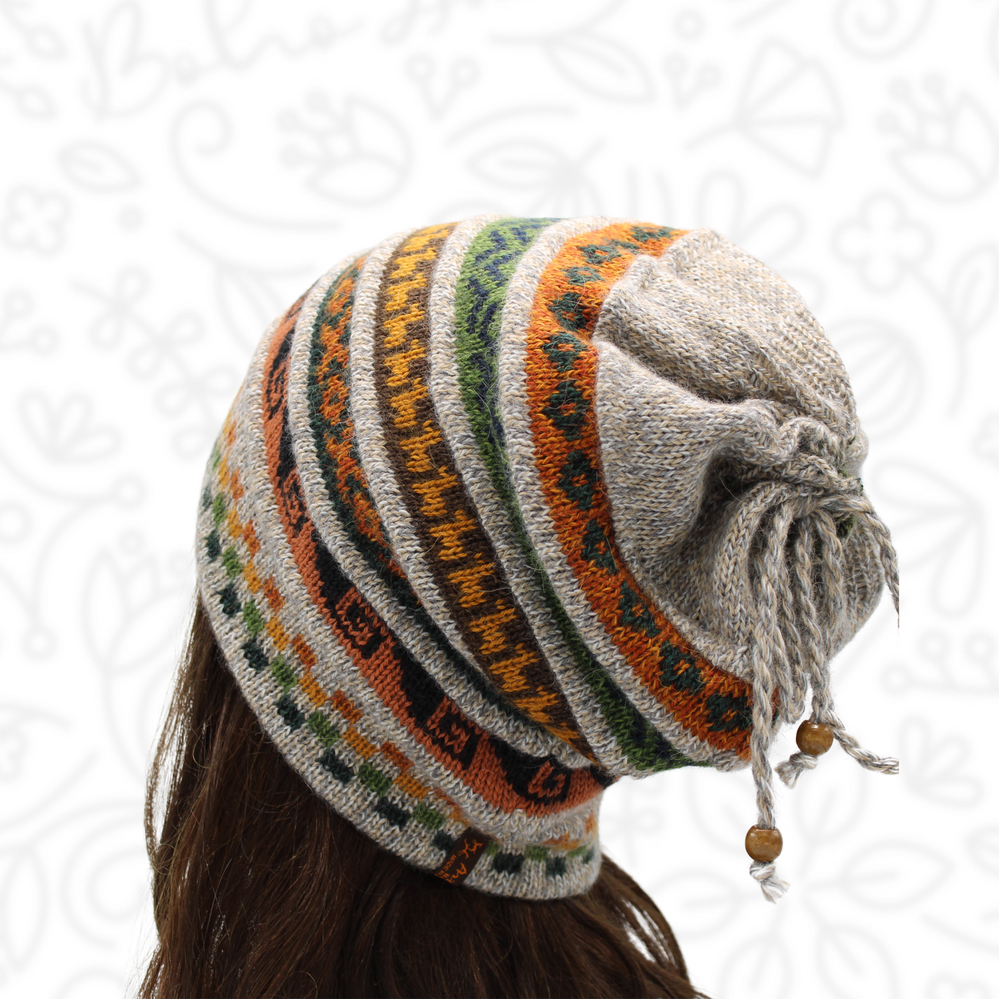 3 in 1 Baby Alpaca Beanie - Pony Tail hat -Neck warmer
