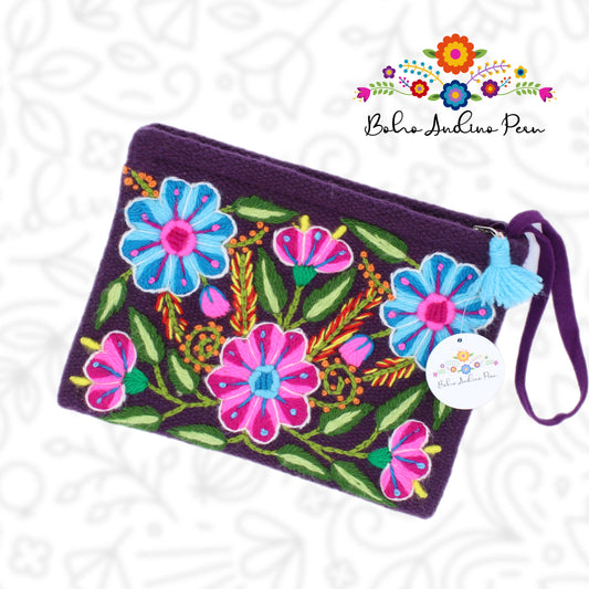 Flowery Embroidered Purses