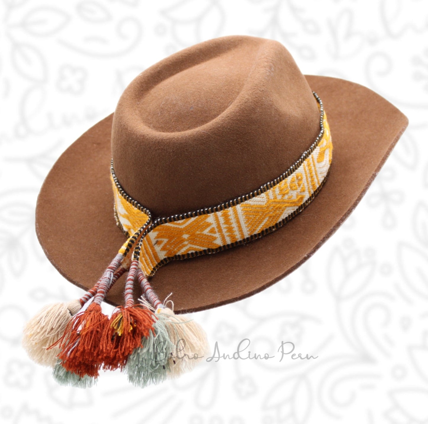 Alpaca Wool Handwoven Strap for Hats