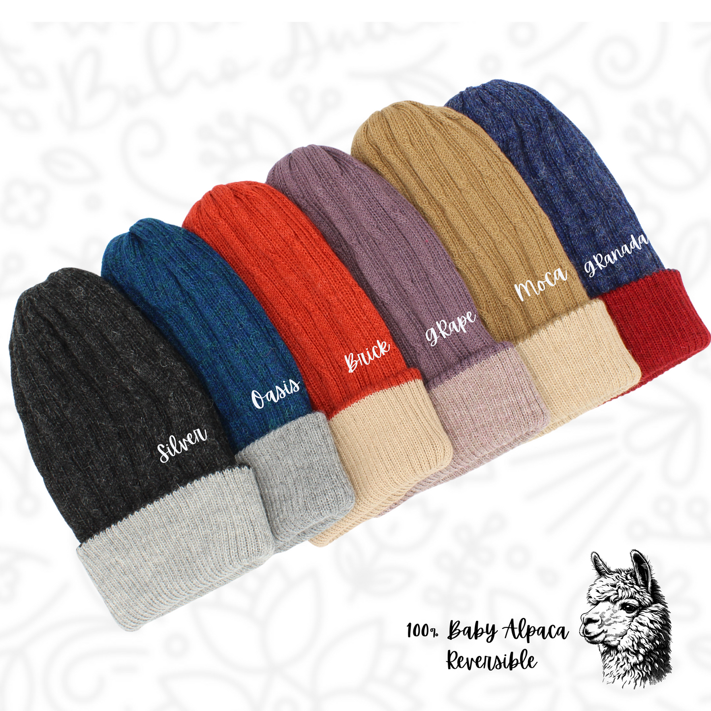 Cozy Alpaca Reversible Beanie Hat