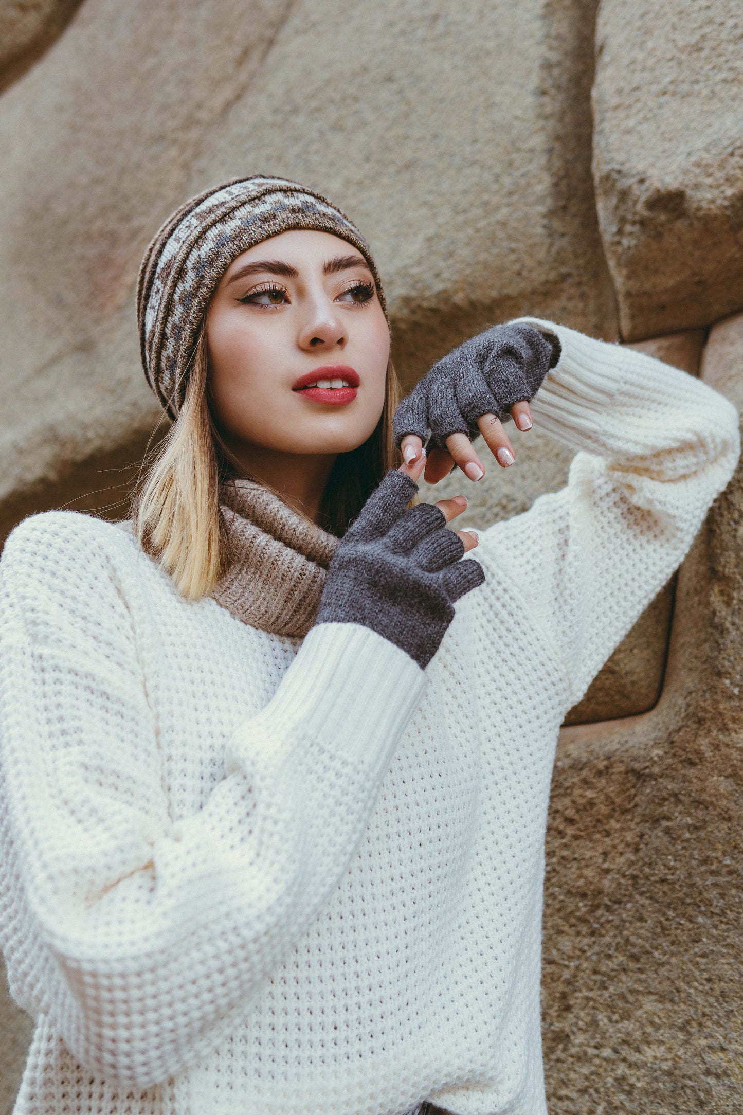 Unisex Beanie Hat Baby Alpaca
