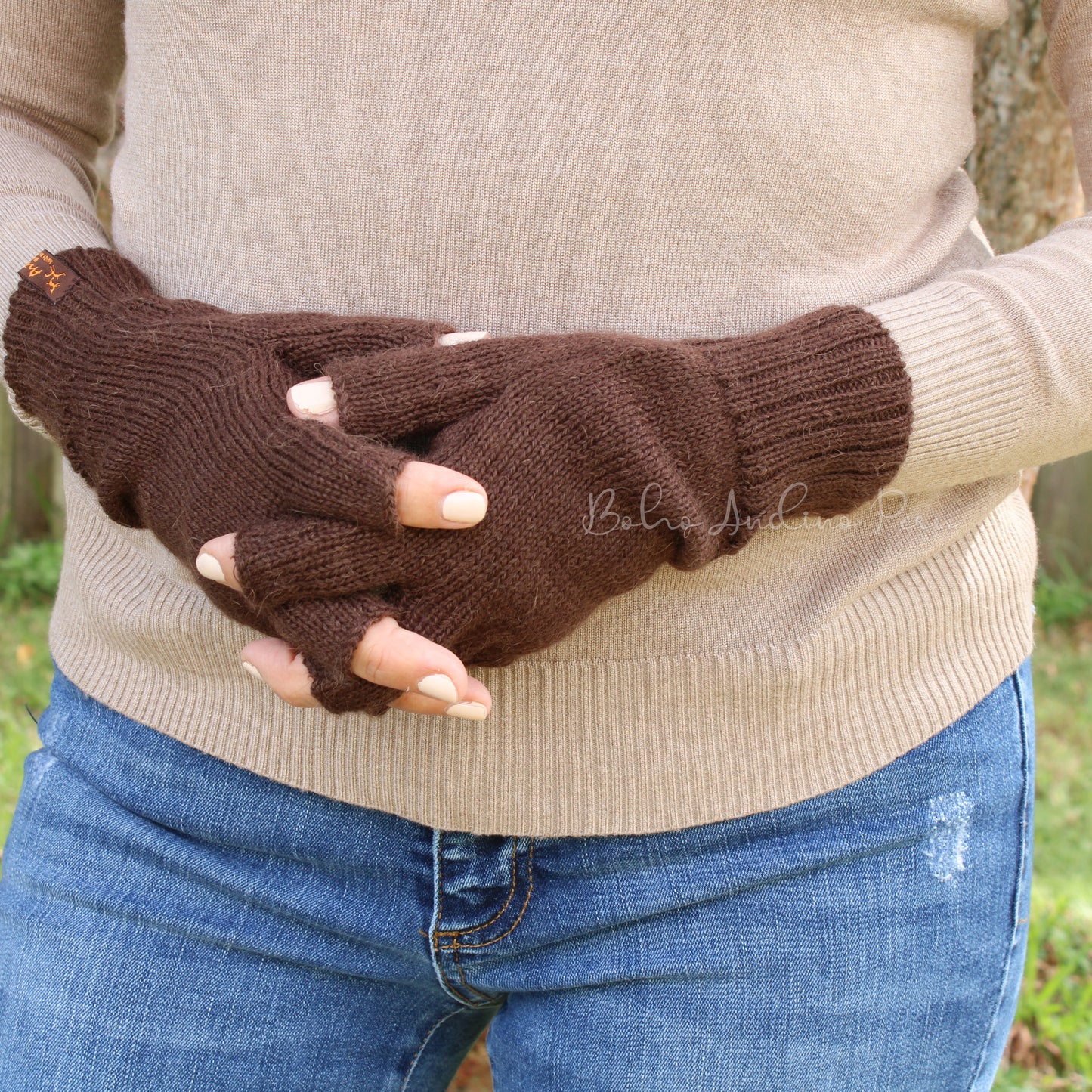 Fingerless Gloves Baby Alpaca