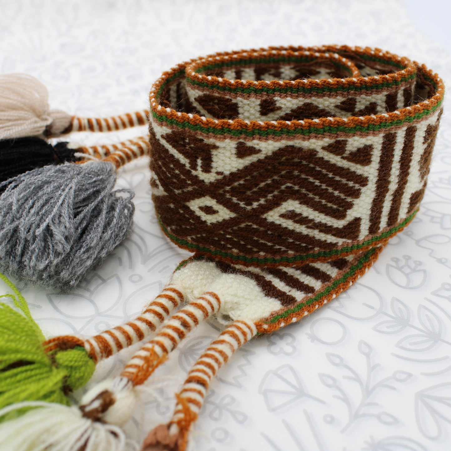 Alpaca Wool Handwoven Strap for Hats