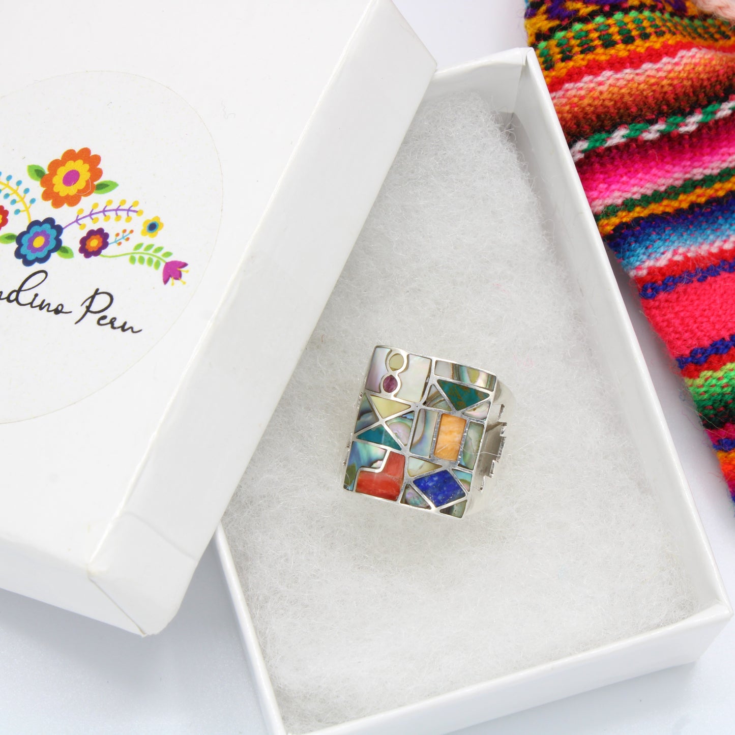 Chakra Stones Silver Ring