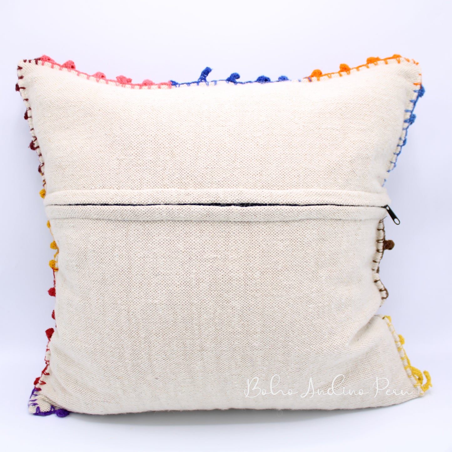 Embroidered Sheep Wool Cushion Cover