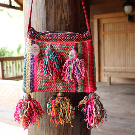 Handwoven Peruvian Sheep Wool Cross Body Bag